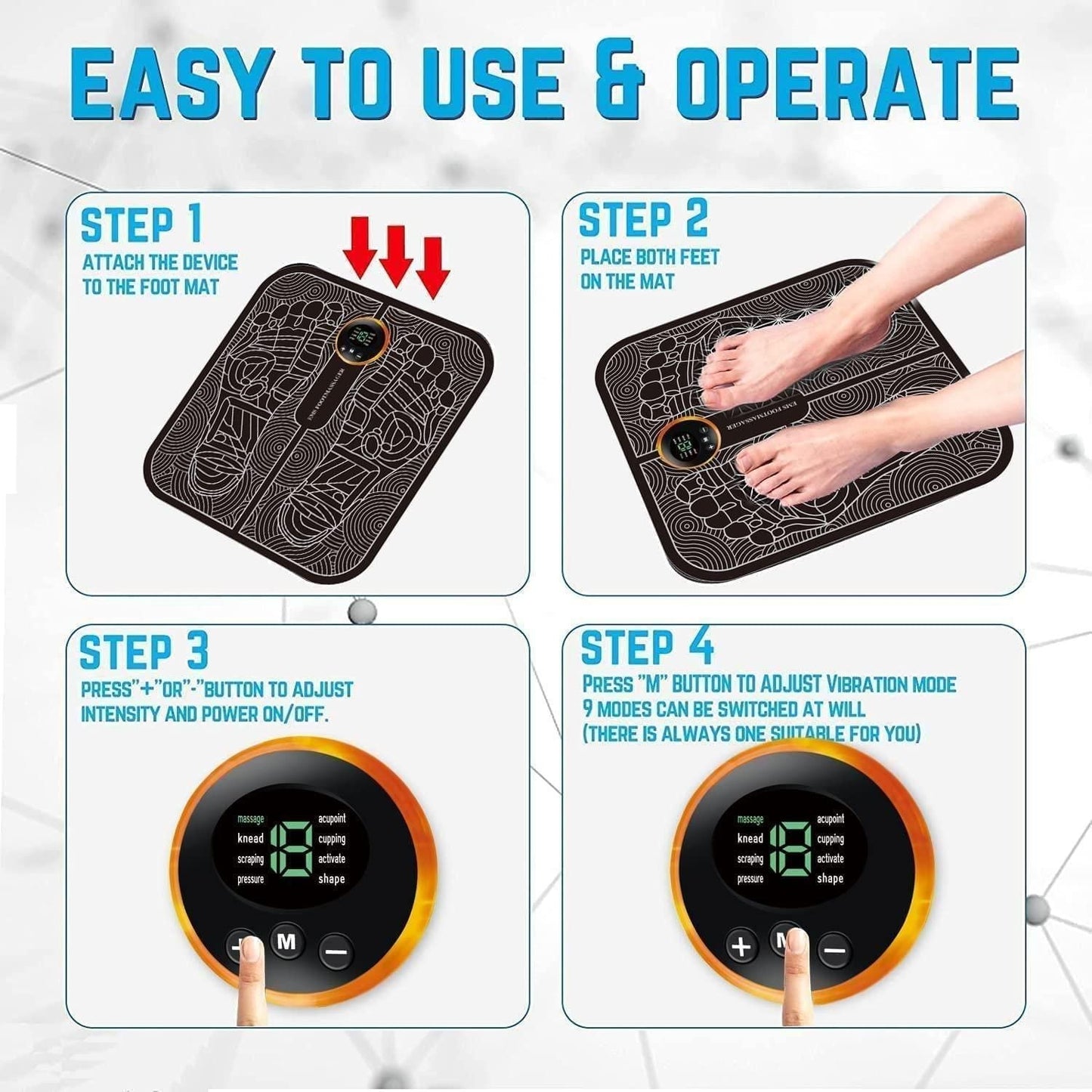 Relaxing EMS Foot Massager & stimulator (COD Available)