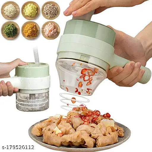 4 in 1 Handheld Electric Vegetable Cutter Set