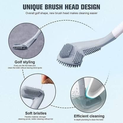 360 Golf shape Long Handled Toilet Cleaner Brush Quick & Easy Cleaning of Home, Kitchen, Bathroom, Wash Basin