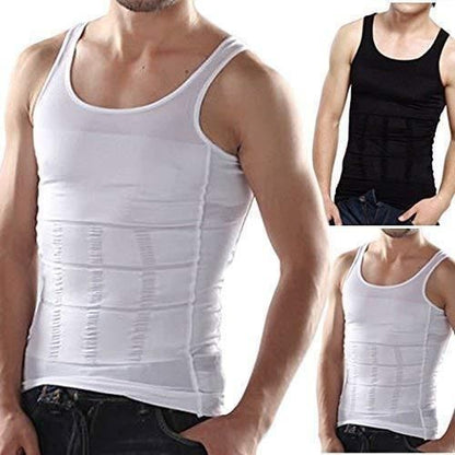 MEN'S SHAPER COOLING T-SHIRT- HIDE BELLY ROLLS, LOOK LEAN AND TONED