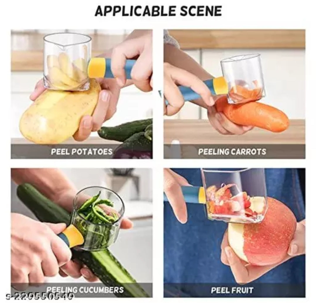 Vegetable Peeler with Storage Box, the ultimate kitchen tool that makes peeling veggies a breeze!
